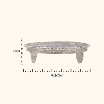 Divine Silver Carved Pooja Paat